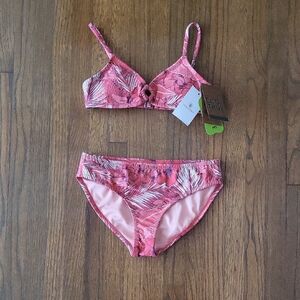 Volcom Pink Tie-Dye Bikini Set